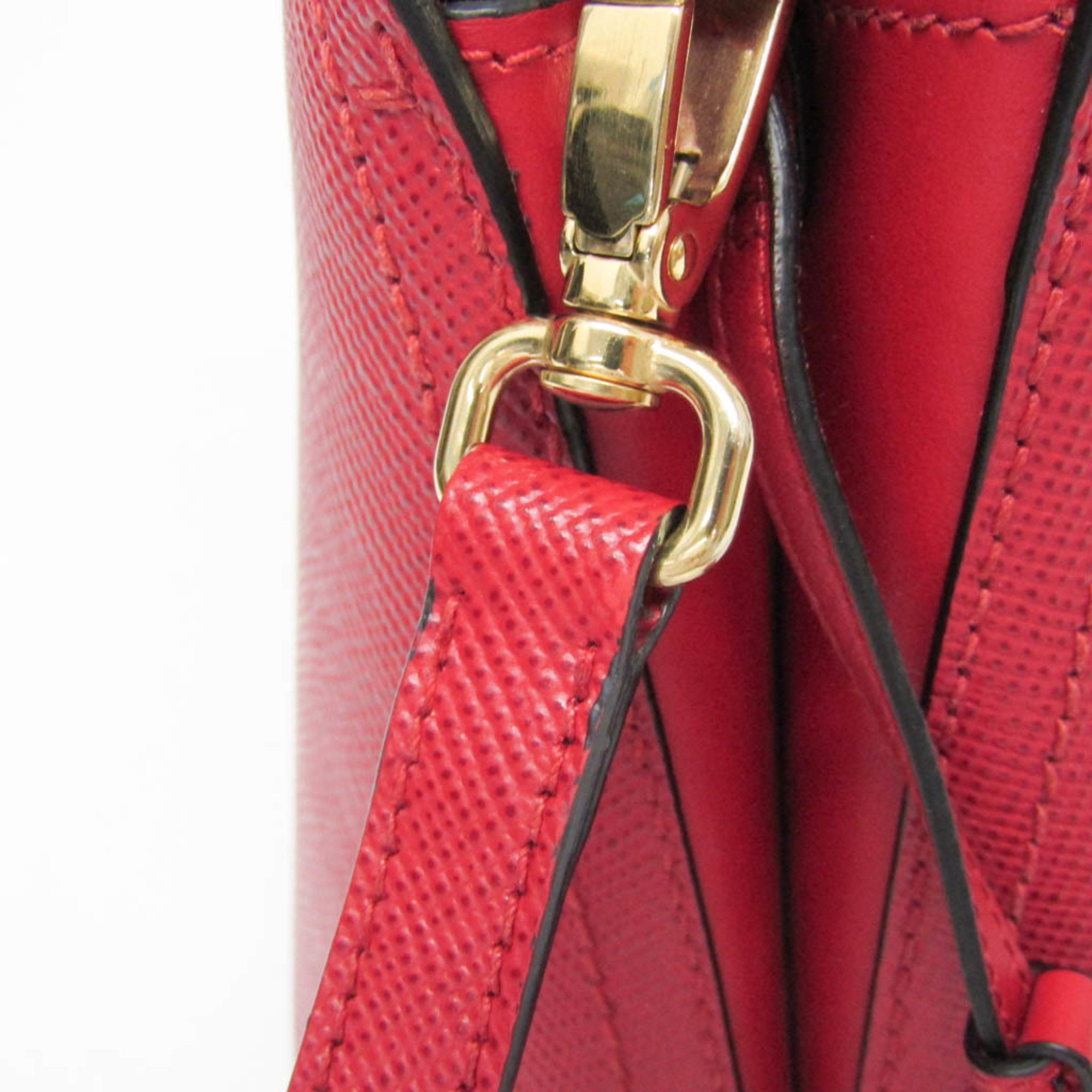 Prada Prada Saffiano Matinee 1BA282 Women's Leather Handbag,Shoulder Bag Red Color Size ONE SIZE - 7 Thumbnail