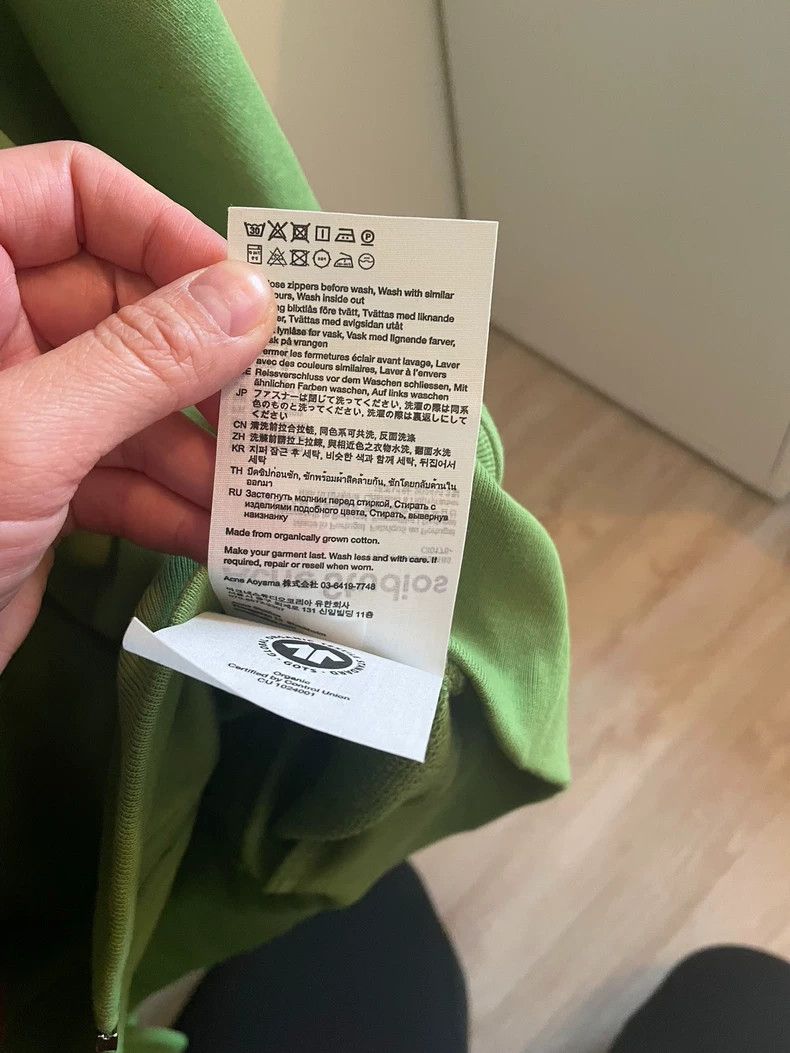 Acne Studios Green Hooded Sweatshirt Unisex by ACNE Studio Size US L / EU 52-54 / 3 - 6 Thumbnail