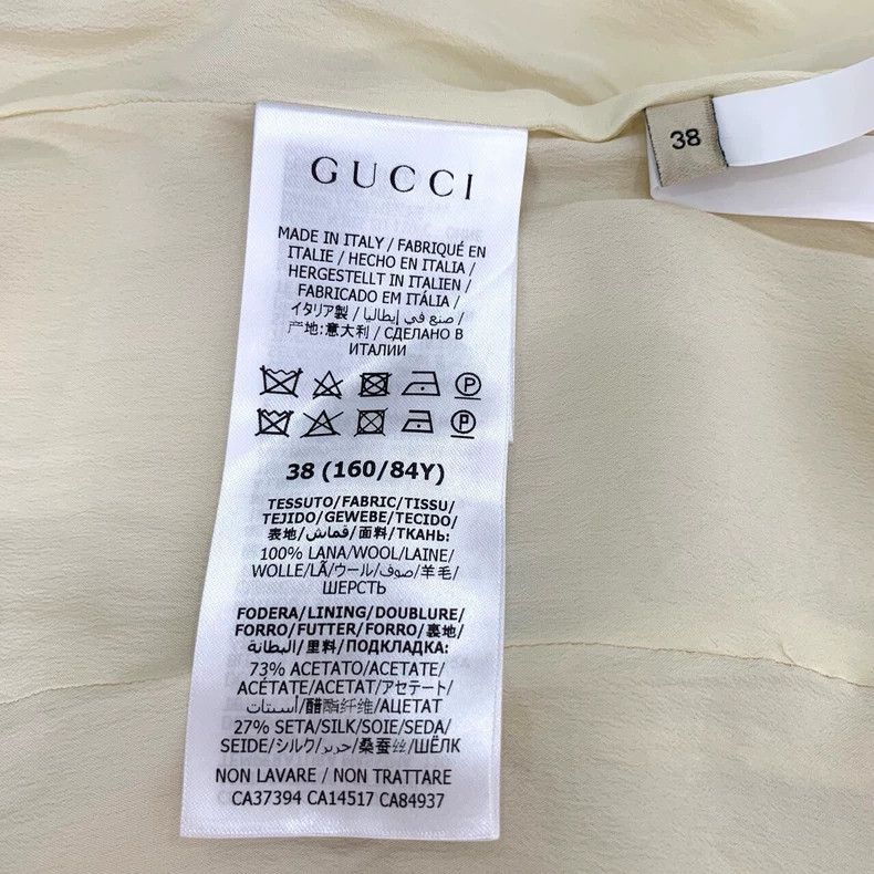 Gucci Beige Bow Tie Short Sleeve Dress Size 22" - 6 Thumbnail