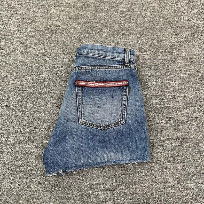 Saint Laurent Paris Saint Laurent Blue Denim Shorts for Women Size 26" / US 2 / IT 38 - 4 Thumbnail