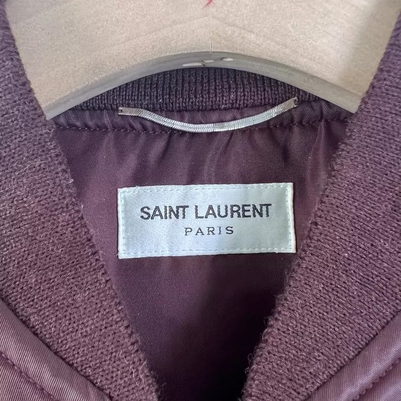 Yves Saint Laurent Saint Laurent Burgundy MA1 Flight Jacket Size US M / EU 48-50 / 2 - 3 Thumbnail