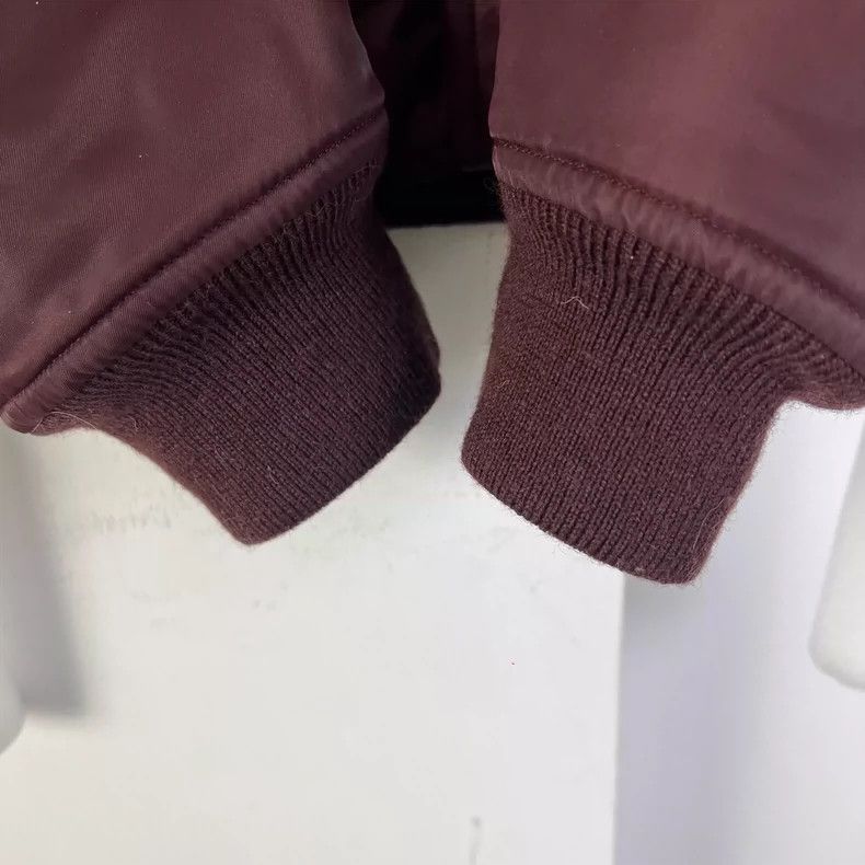 Yves Saint Laurent Saint Laurent Burgundy MA1 Flight Jacket Size US M / EU 48-50 / 2 - 6 Thumbnail