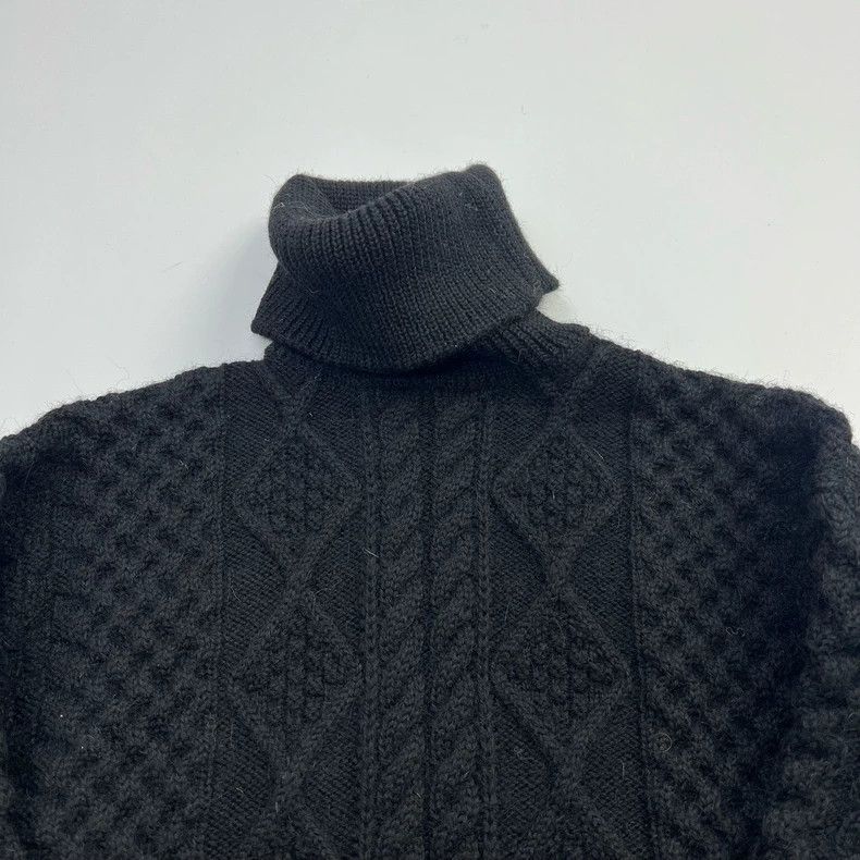 Yves Saint Laurent Black Cable Knit Turtleneck Sweater Size US XS / EU 42 / 0 - 3 Thumbnail