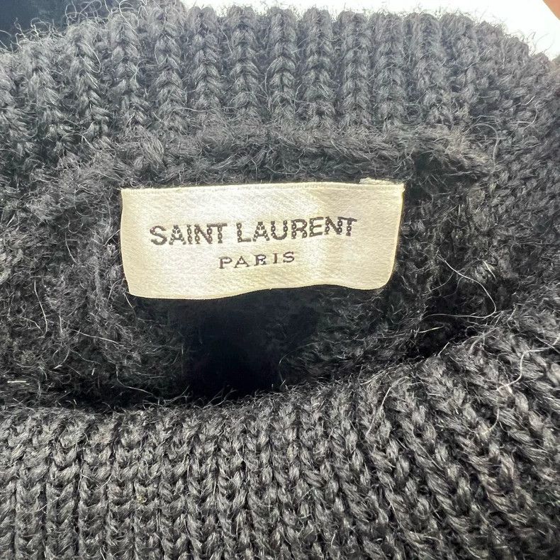 Yves Saint Laurent Black Cable Knit Turtleneck Sweater Size US XS / EU 42 / 0 - 6 Thumbnail