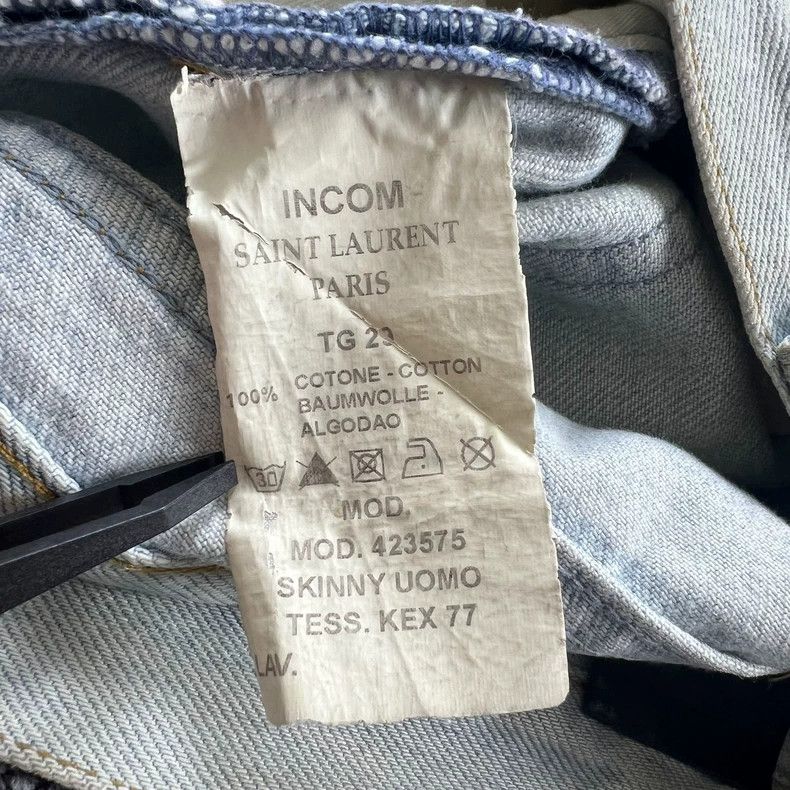 Yves Saint Laurent Saint Laurent Distressed Denim Pants Size 29 Size US 29 - 5 Thumbnail