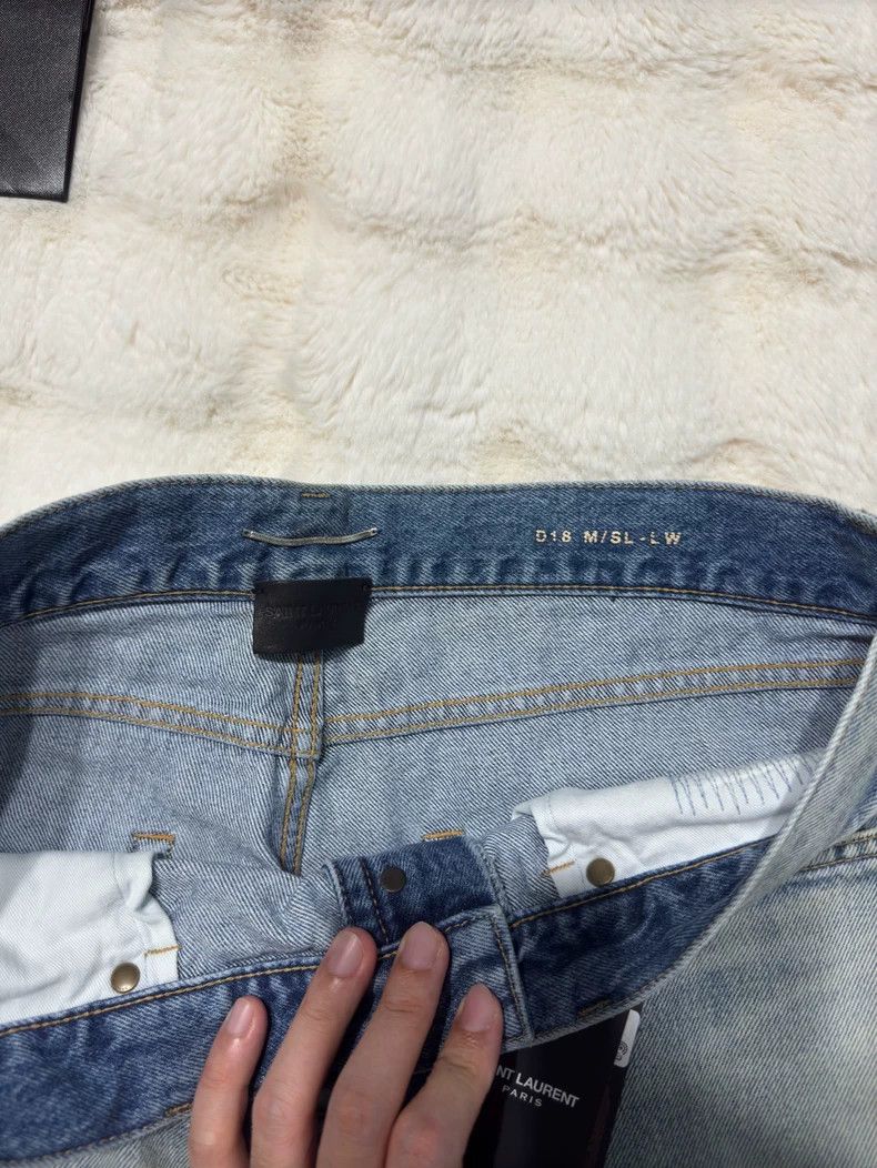 Yves Saint Laurent Saint Laurent Ripped Denim Jeans Size 32 Size US 32 / EU 48 - 6 Thumbnail