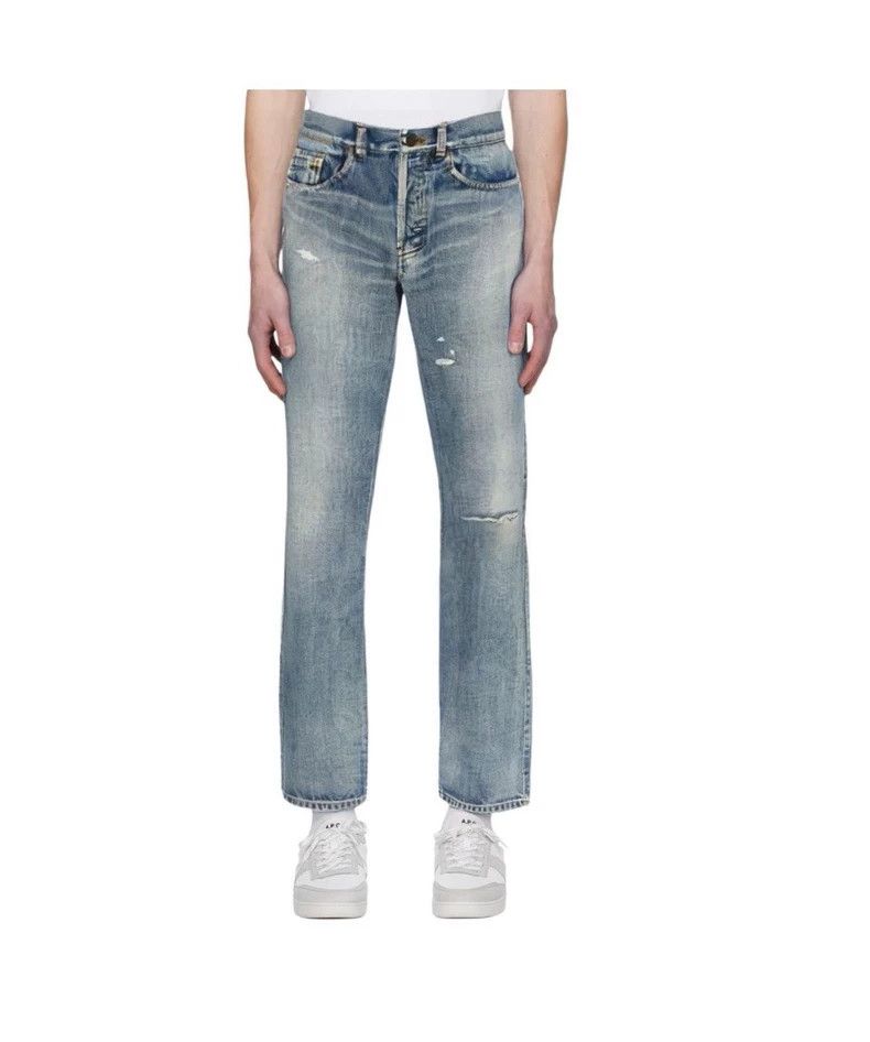 Yves Saint Laurent Saint Laurent Ripped Denim Jeans Size 32 Size US 32 / EU 48 - 3 Thumbnail