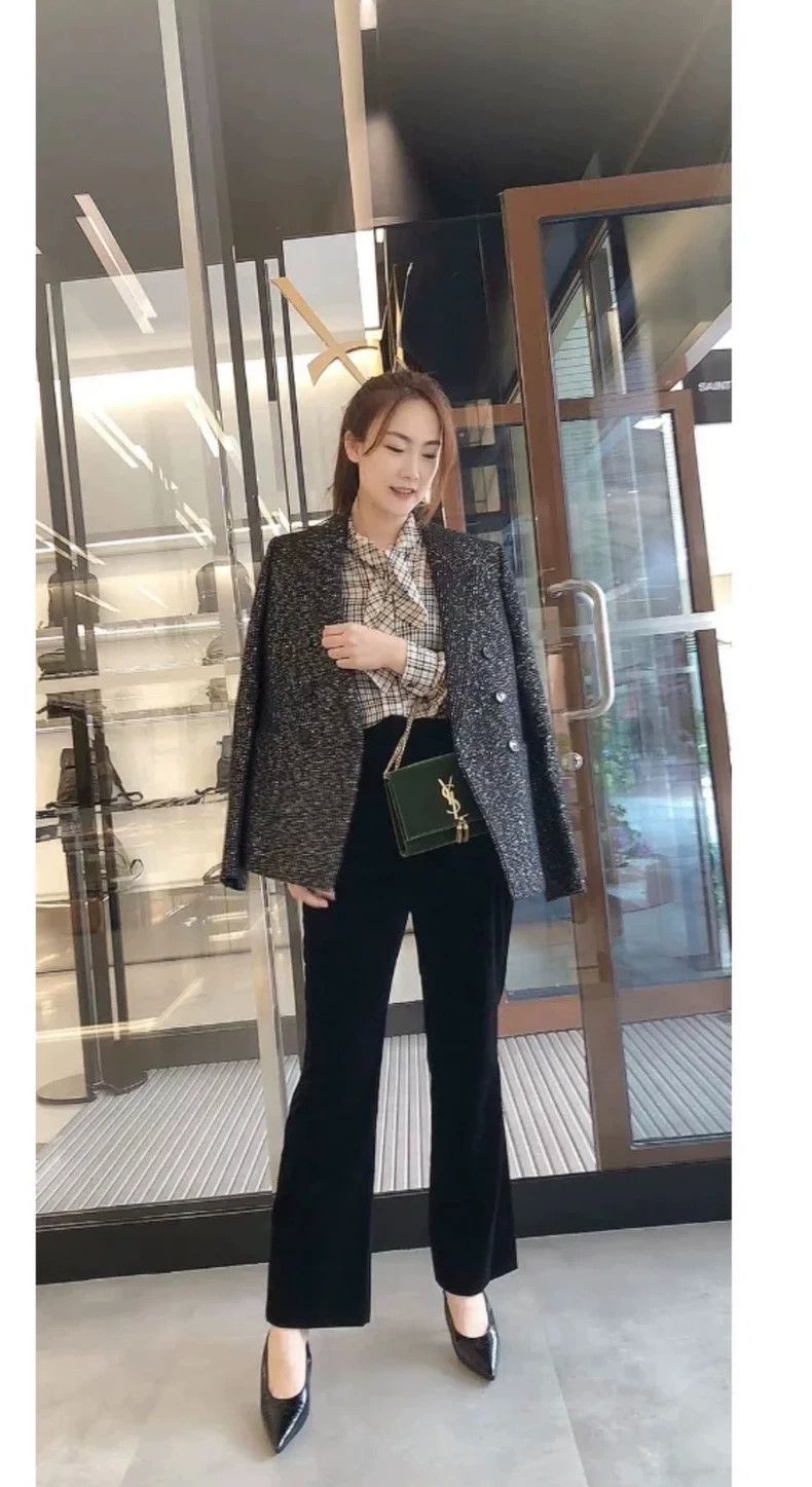 Saint Laurent Paris Saint Laurent Women's Velvet Flare Pants Size 36" / US 14 / IT 50 - 5 Thumbnail