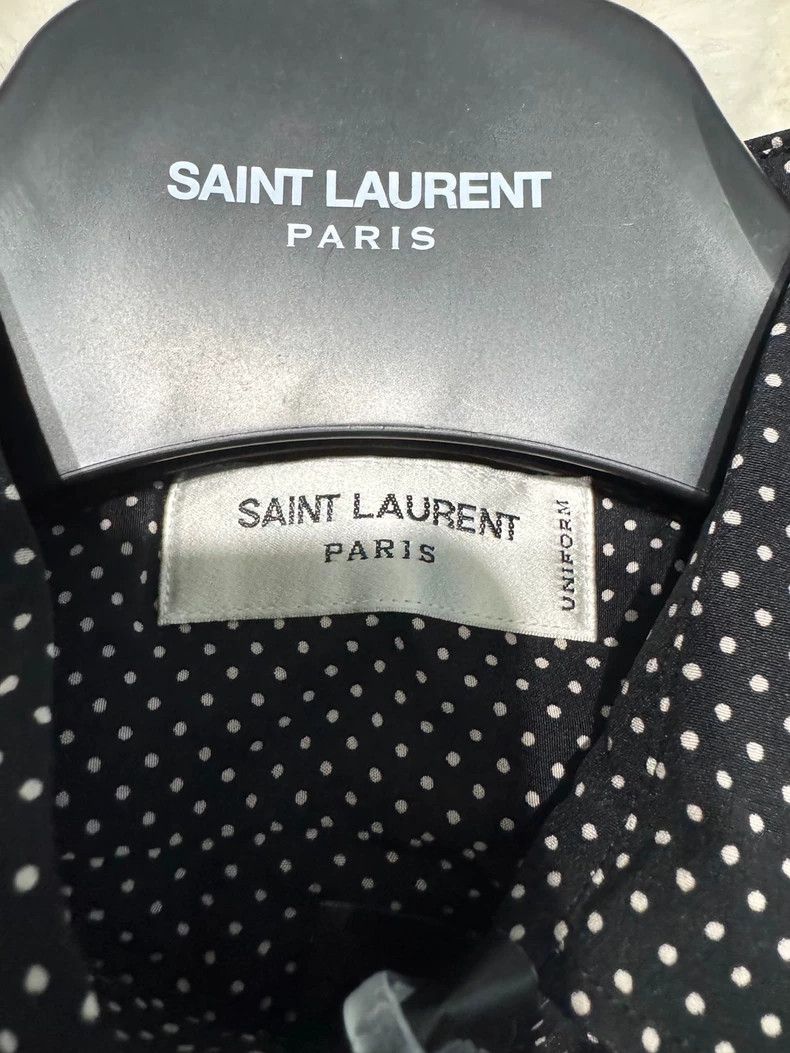 Yves Saint Laurent Saint Laurent Polka Dot Silk Shirt Size US M / EU 48-50 / 2 - 2 Thumbnail