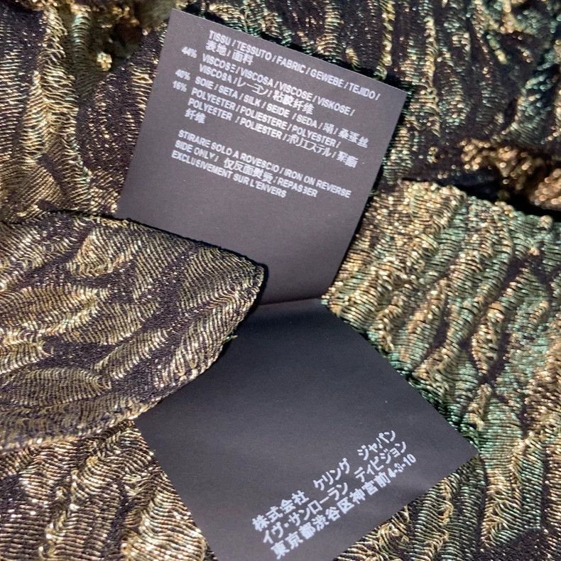 Yves Saint Laurent Black and Gold Patterned Saint Laurent Shirt Size US L / EU 52-54 / 3 - 6 Thumbnail