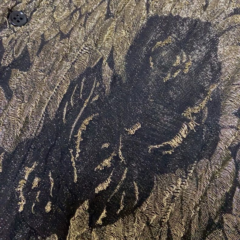 Yves Saint Laurent Black and Gold Patterned Saint Laurent Shirt Size US L / EU 52-54 / 3 - 8 Thumbnail