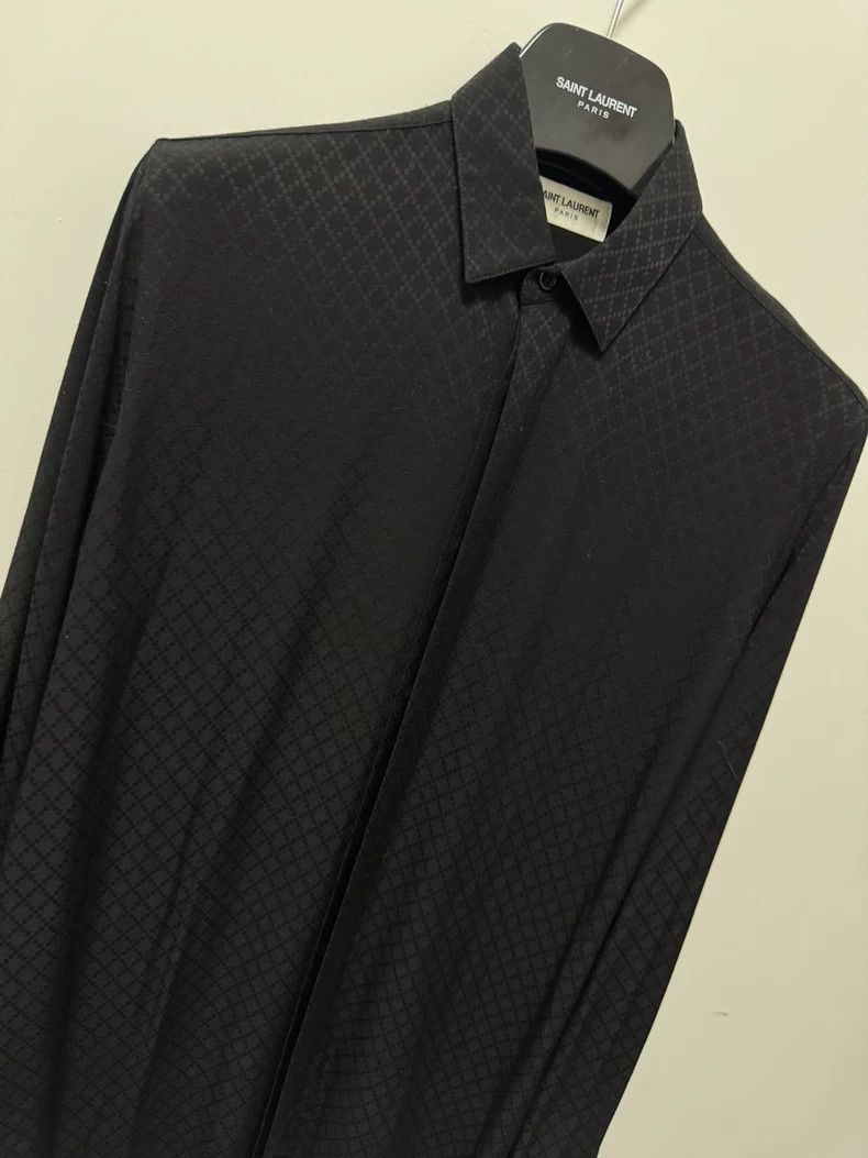 Yves Saint Laurent Saint Laurent Black Embroidered Shirt Size US M / EU 48-50 / 2 - 3 Thumbnail