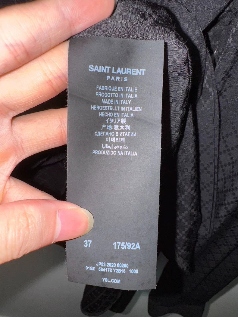Yves Saint Laurent Saint Laurent Black Embroidered Shirt Size US M / EU 48-50 / 2 - 7 Thumbnail