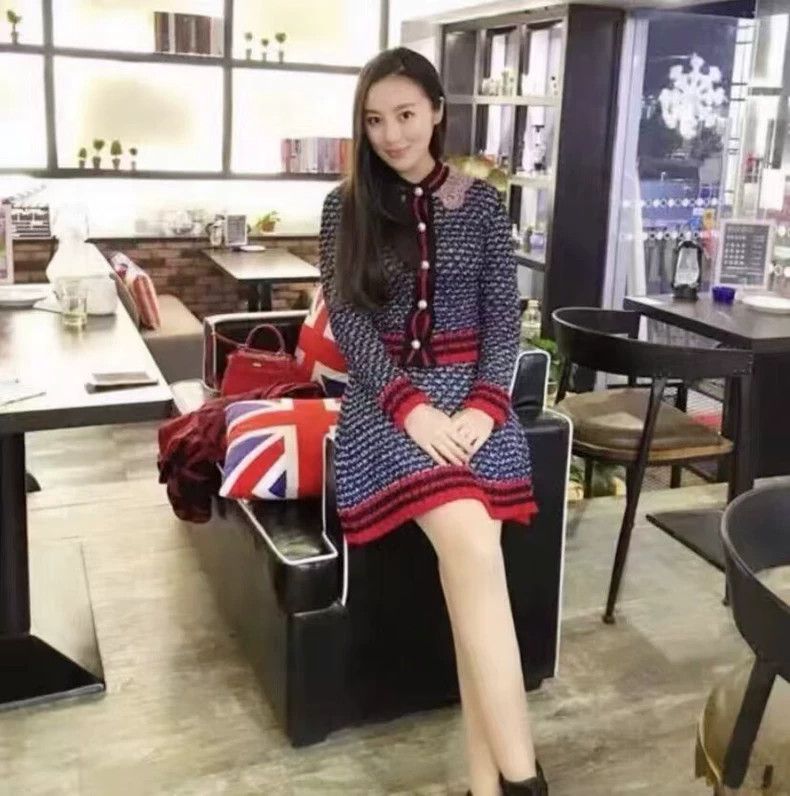 Gucci Gucci Red Black Woven Cotton Skirt Size 22" - 9 Thumbnail
