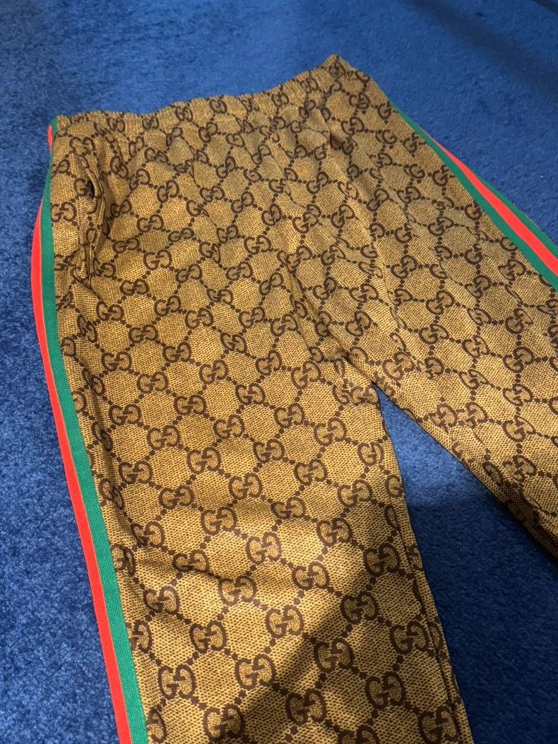 Gucci Gucci Logo Print Side Stripe Pants Size US 30 / EU 46 - 2 Thumbnail