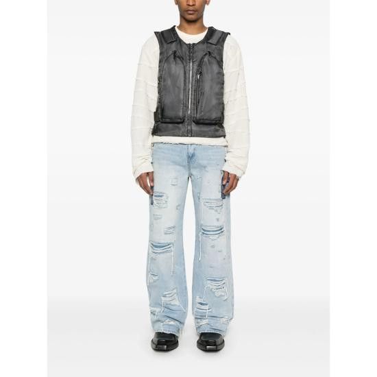 Who Decides War WHO DECIDES WAR Men Denim Pants SIDE PATCH REL SKY BLUE Size US 40 / EU 56 - 2 Thumbnail