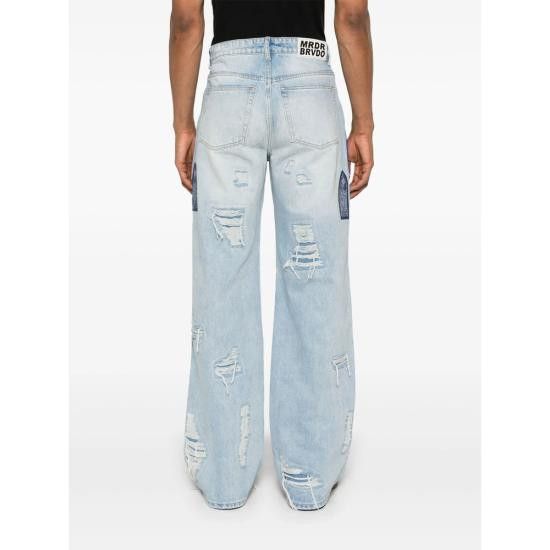 Who Decides War WHO DECIDES WAR Men Denim Pants SIDE PATCH REL SKY BLUE Size US 40 / EU 56 - 4 Thumbnail