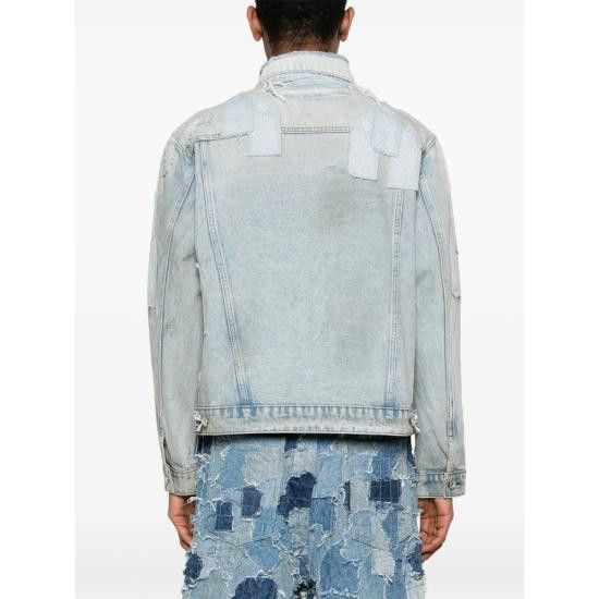 Who Decides War WHO DECIDES WAR Men Denim Jackets PATCHED ARCH D SKY BLUE Size US XL / EU 56 / 4 - 2 Thumbnail