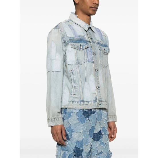 Who Decides War WHO DECIDES WAR Men Denim Jackets PATCHED ARCH D SKY BLUE Size US XXL / EU 58 / 5 - 3 Thumbnail