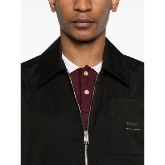 AMI AMI Men Bomber Jackets HJK063 PA0007 001 BLACK Size US S / EU 44-46 / 1 - 4 Thumbnail