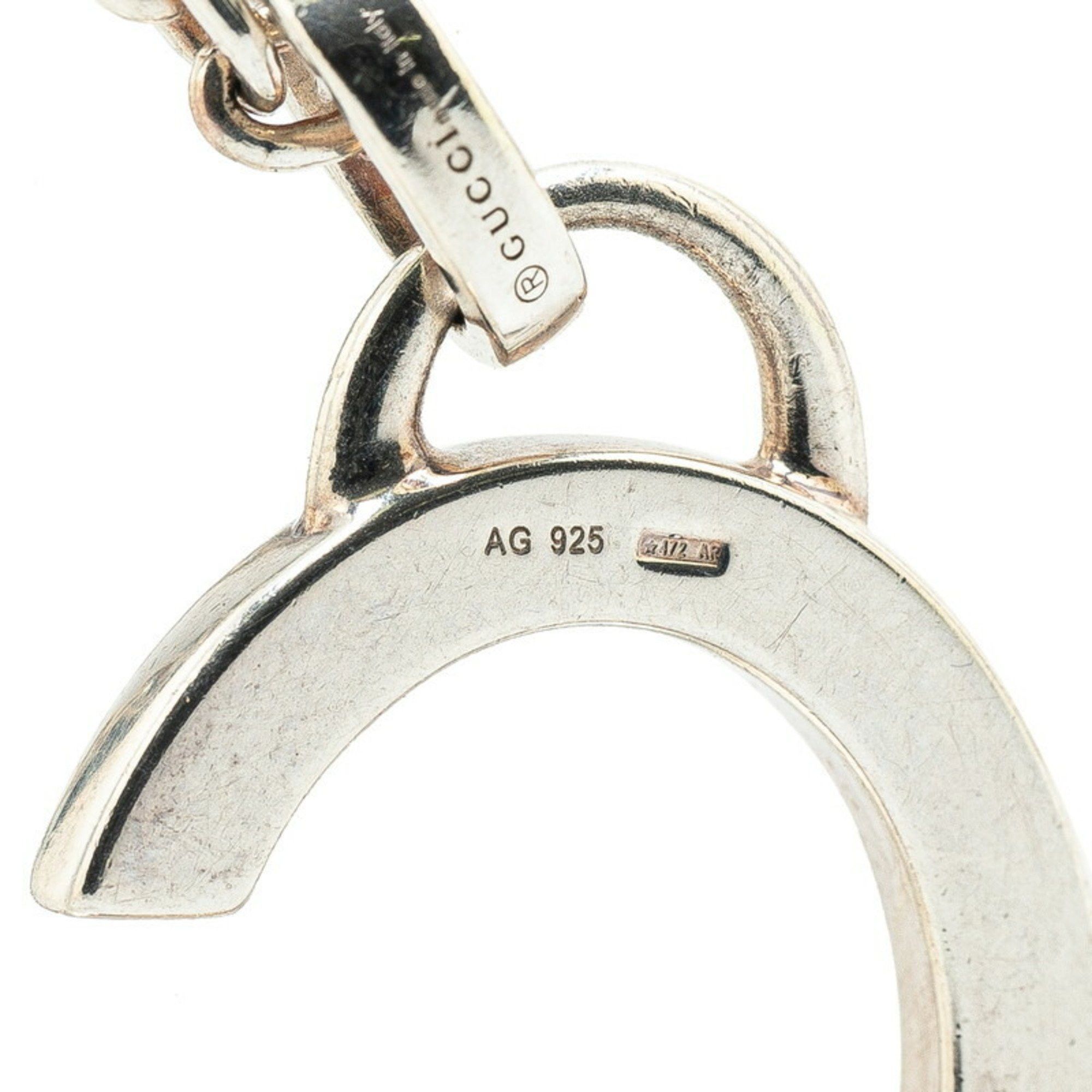 A&G Logo Plate Pendant Gucci Sterling Silver Necklace Gucci Square