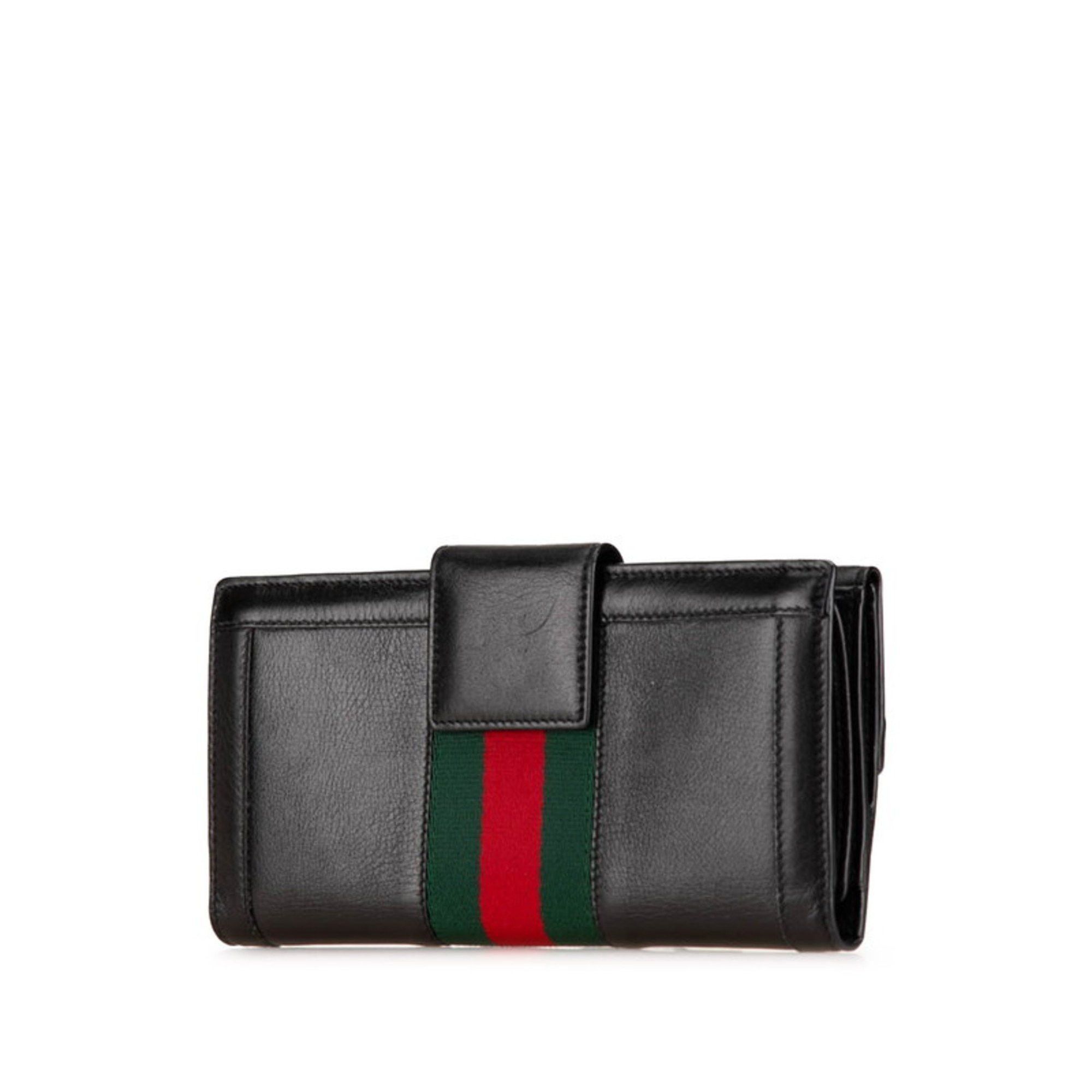 Gucci Gucci Sherry Line Studded Long Wallet 120928 Black Multicolor Leather Men's GUCCI Size ONE SIZE - 2 Thumbnail