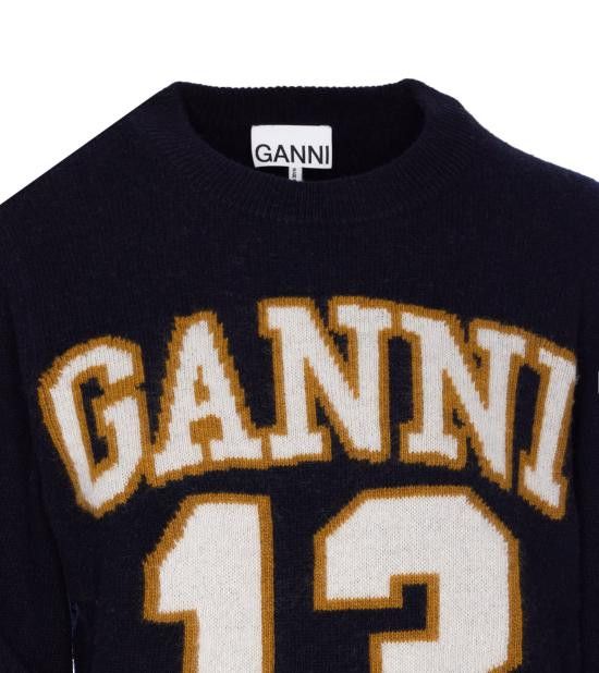 Ganni GANNI Women Sweater K2427 683 Blue Size L / US 10 / IT 46 - 4 Thumbnail