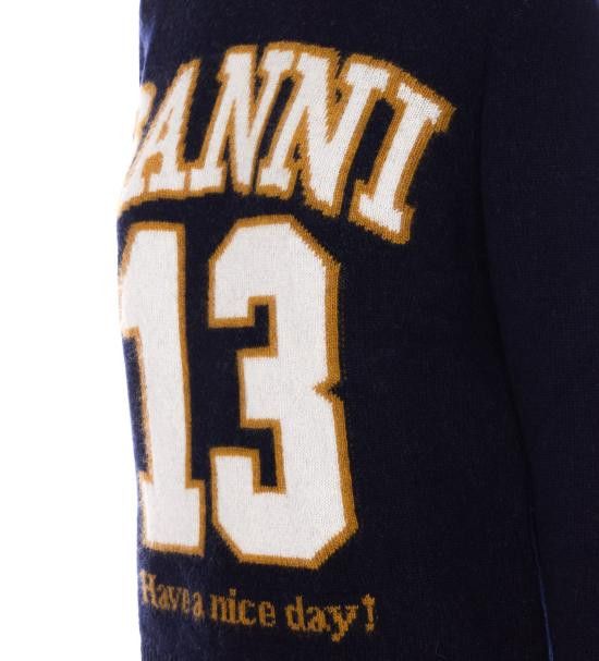 Ganni GANNI Women Sweater K2427 683 Blue Size L / US 10 / IT 46 - 3 Thumbnail