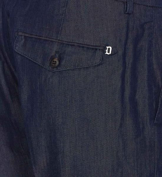 Dondup DONDUP Men Straight Pants UP615 DF0293 IX2800 Blue Size US 33 - 2 Thumbnail