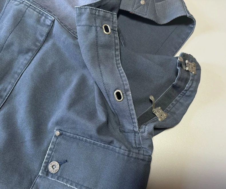 Vintage Cotton Workwear Overall Pants
