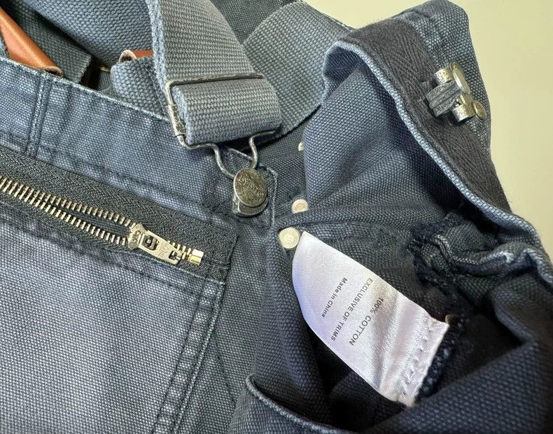 Vintage Cotton Workwear Overall Pants