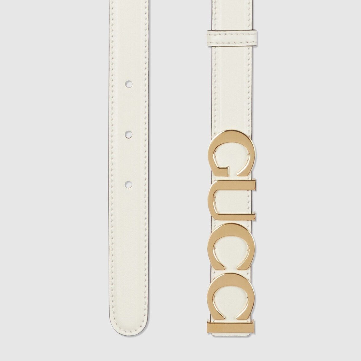 Gucci Gucci Logo Buckle Thin Belt 75 Size ONE SIZE - 2 Thumbnail