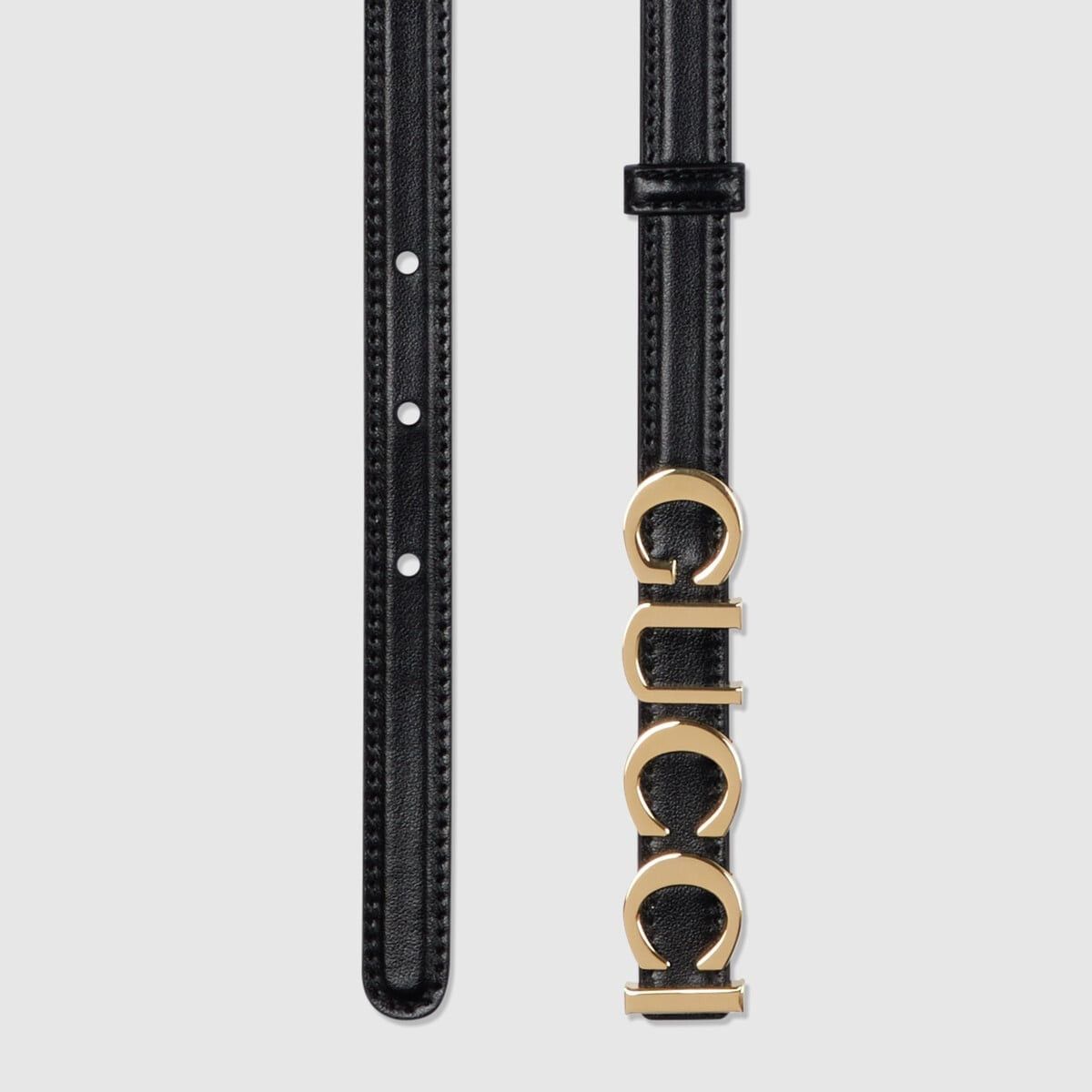 Gucci Gucci Logo Buckle Thin Belt SIZE 100 Size ONE SIZE - 2 Thumbnail