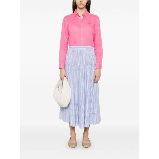 Ralph Lauren RALPH LAUREN Women Shirts 211970730007 FUCHS PINK Size XS / US 0-2 / IT 36-38 - 2 Thumbnail