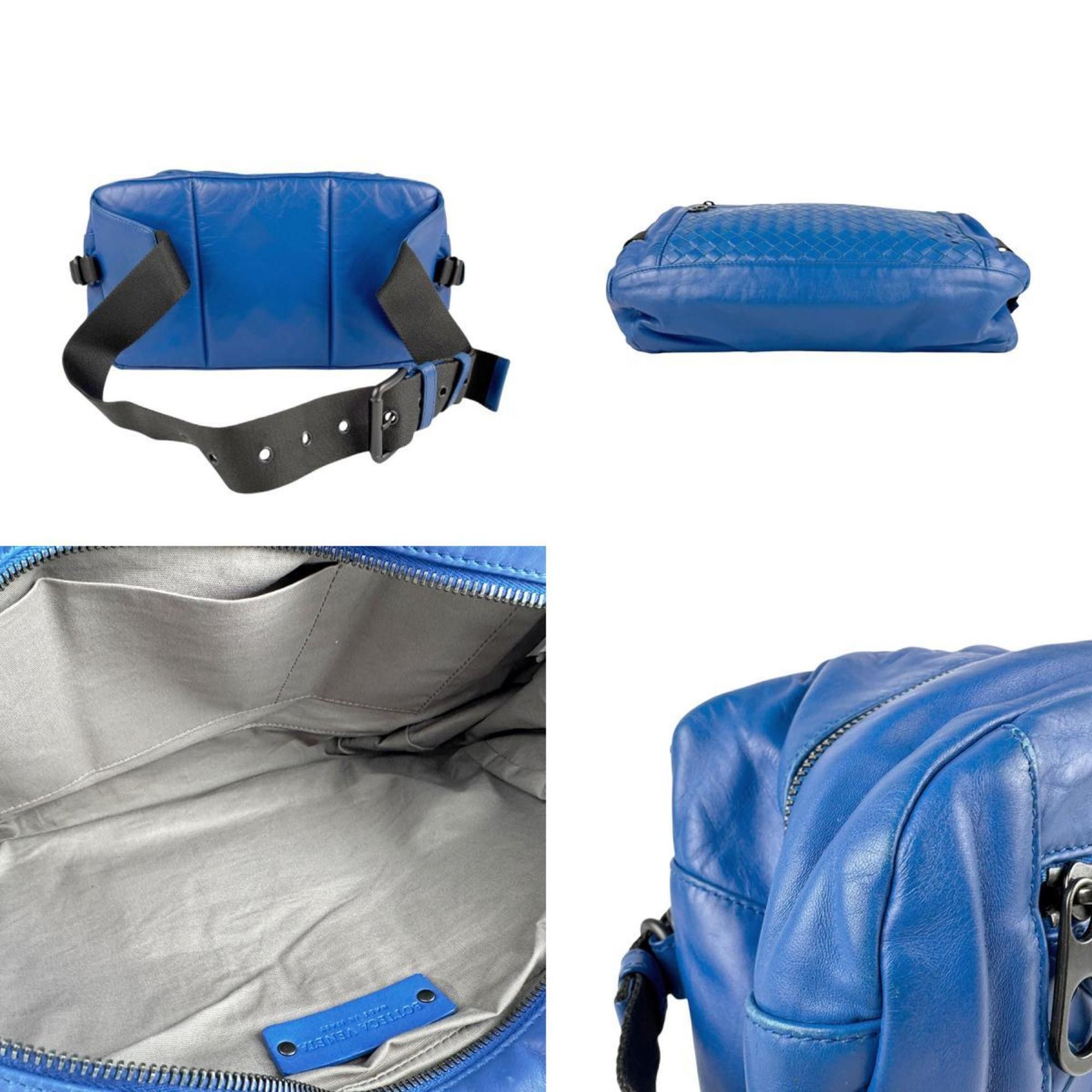 Bottega Veneta Bottega Veneta Shoulder Bag Intrecciato Leather Blue Men's z3946 Size ONE SIZE - 3 Thumbnail