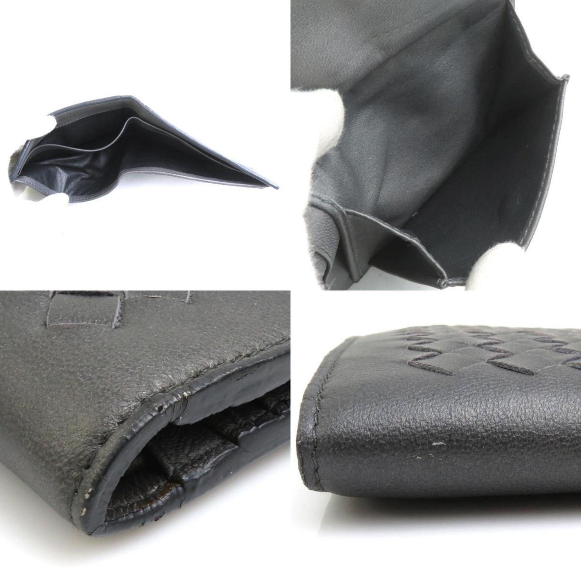 Bottega Veneta Bottega Veneta Bi-fold Wallet Intrecciato Leather Dark Grey Men's w0957a Size ONE SIZE - 3 Thumbnail