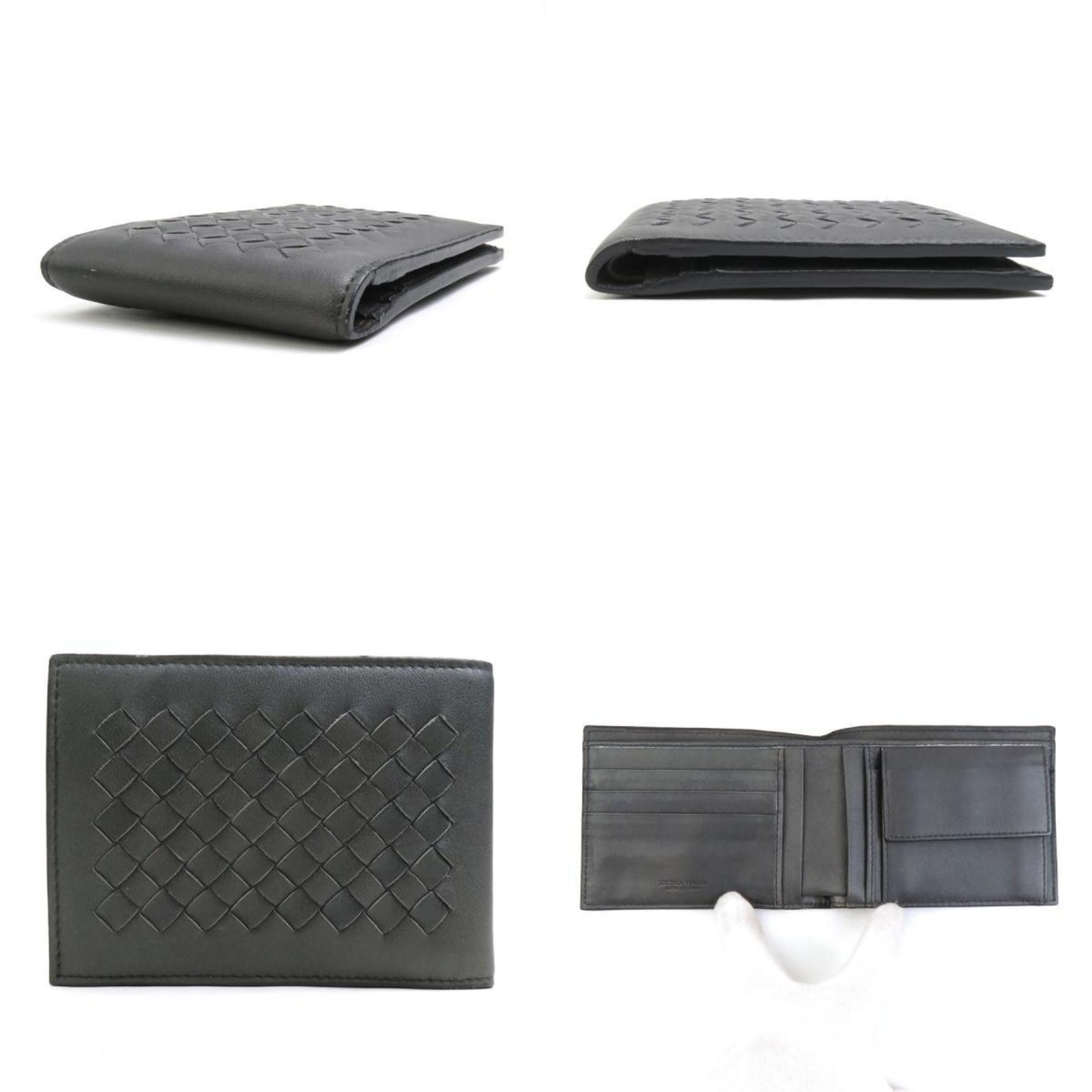 Bottega Veneta Bottega Veneta Bi-fold Wallet Intrecciato Leather Dark Grey Men's w0957a Size ONE SIZE - 2 Thumbnail