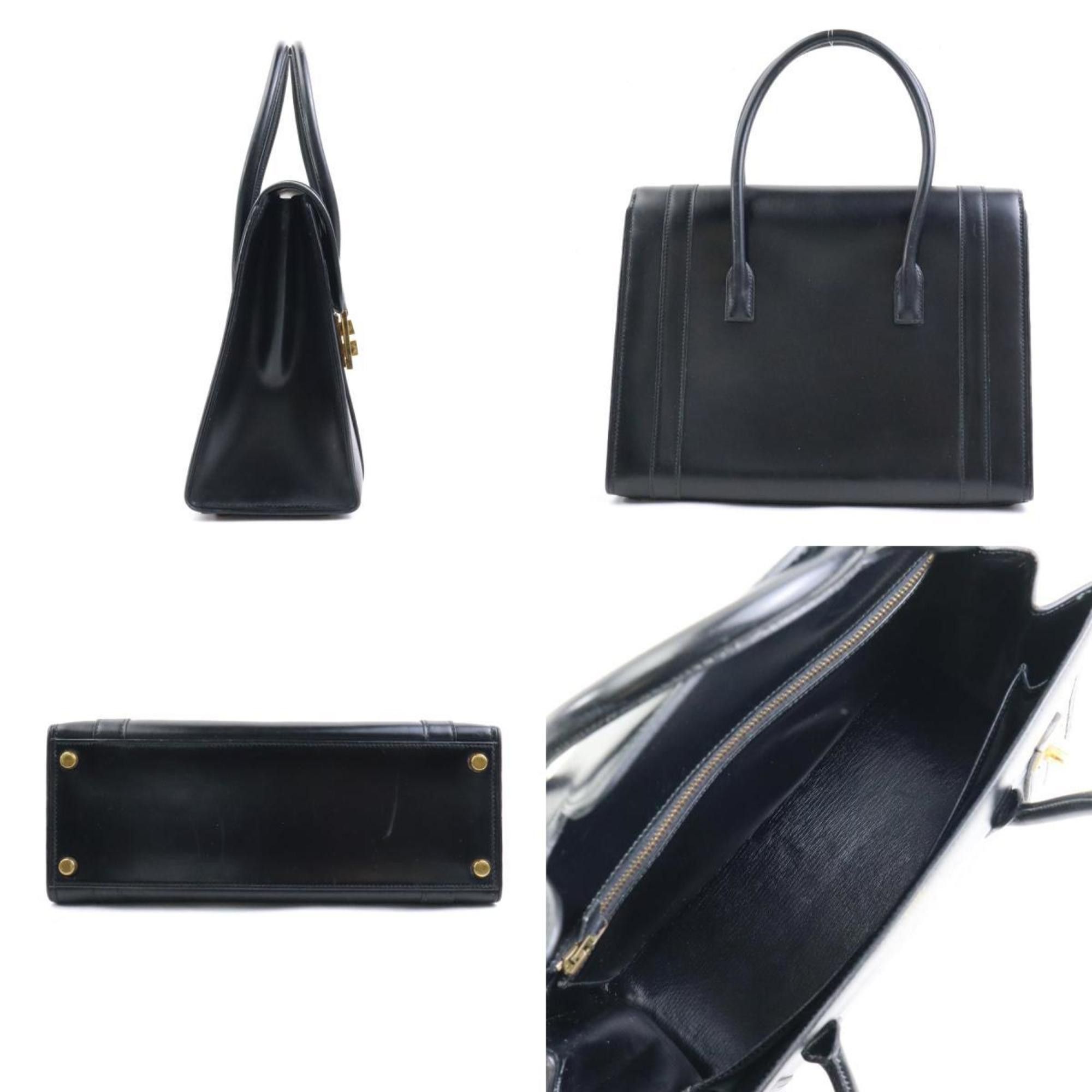 Hermes Hermes Handbag Drag 27 Box Calf Black Gold Women's 90045a Size ONE SIZE - 2 Thumbnail