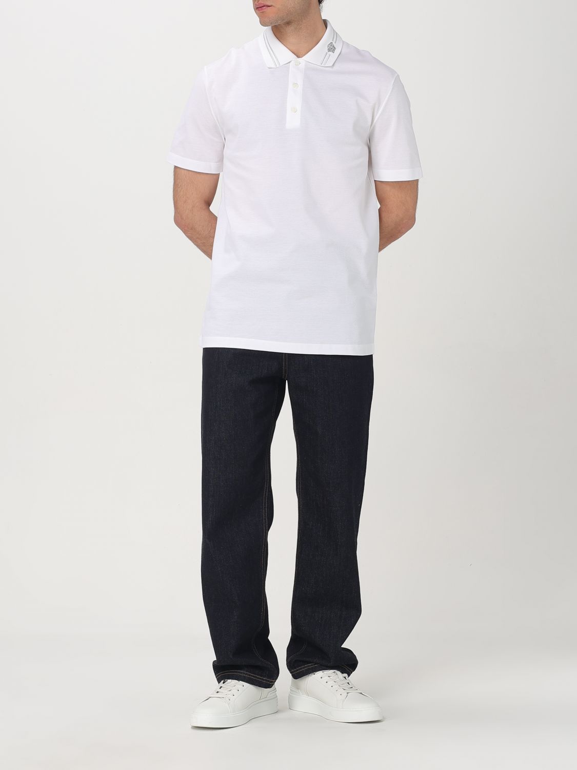 Versace Versace Polo Shirt Men White Size US L / EU 52-54 / 3 - 2 Thumbnail