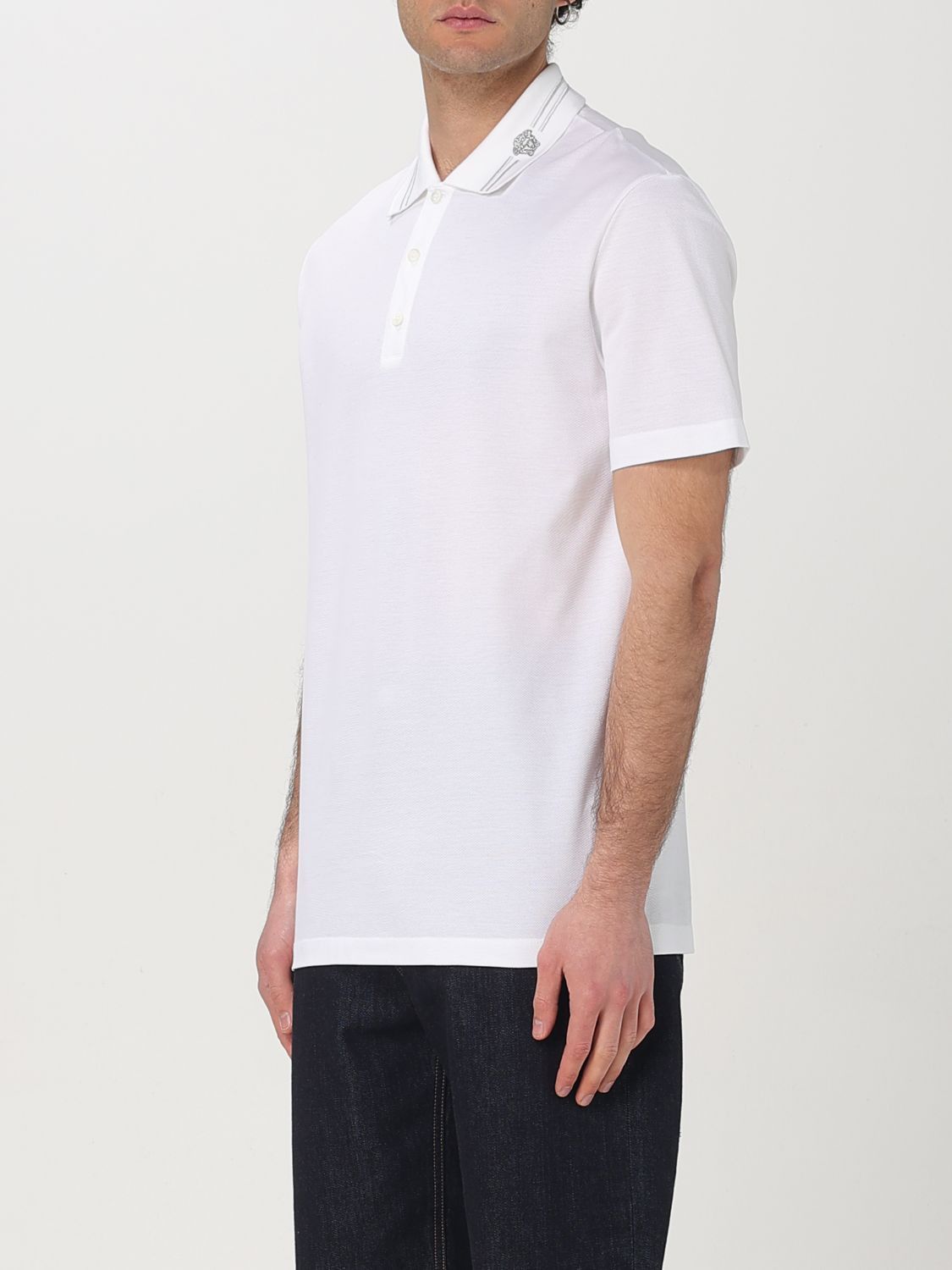 Versace Versace Polo Shirt Men White Size US L / EU 52-54 / 3 - 4 Thumbnail