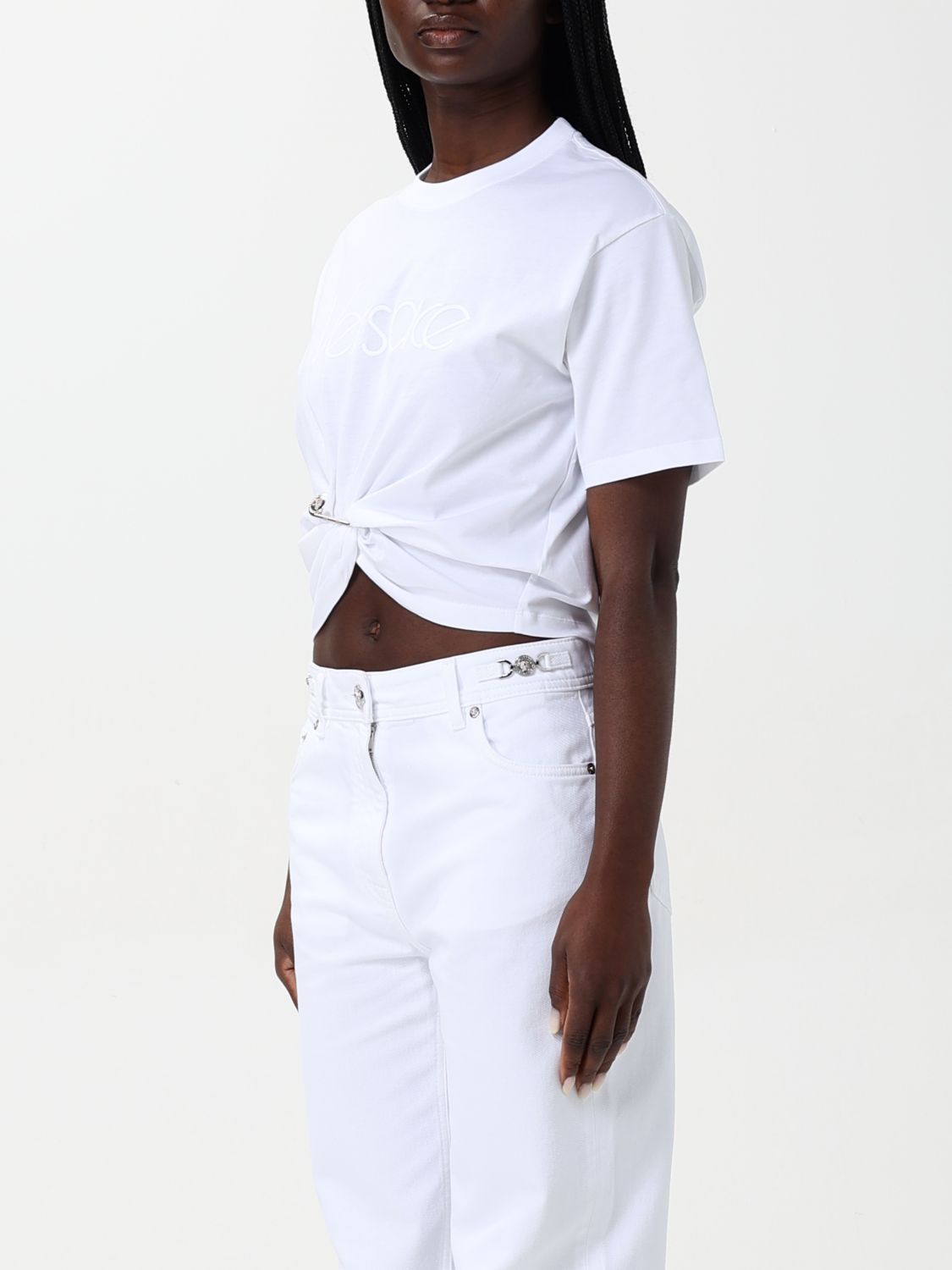 Versace Versace T-Shirt Woman White Size M / US 6-8 / IT 42-44 - 4 Thumbnail