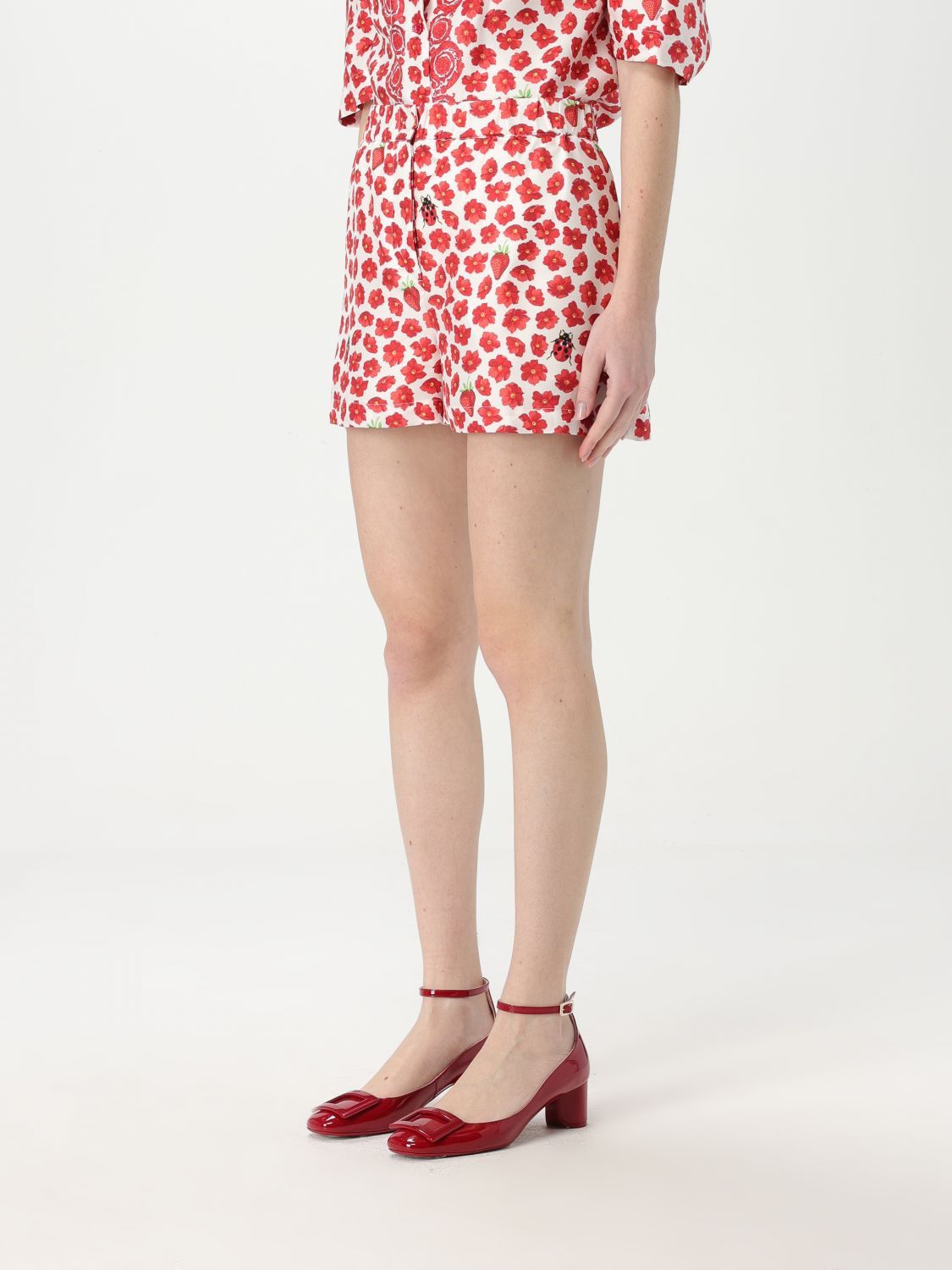 Versace Versace Short Woman Red Size 30" / US 8 / IT 44 - 4 Thumbnail