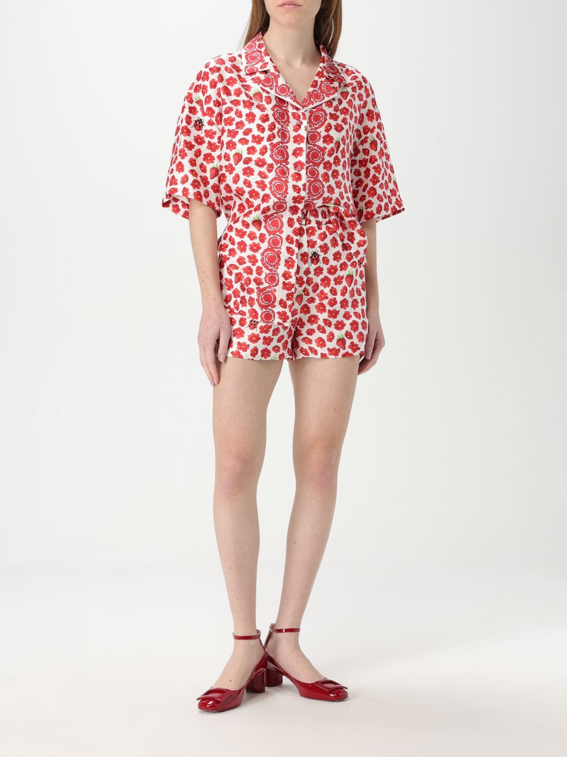 Versace Versace Short Woman Red Size 30" / US 8 / IT 44 - 2 Thumbnail