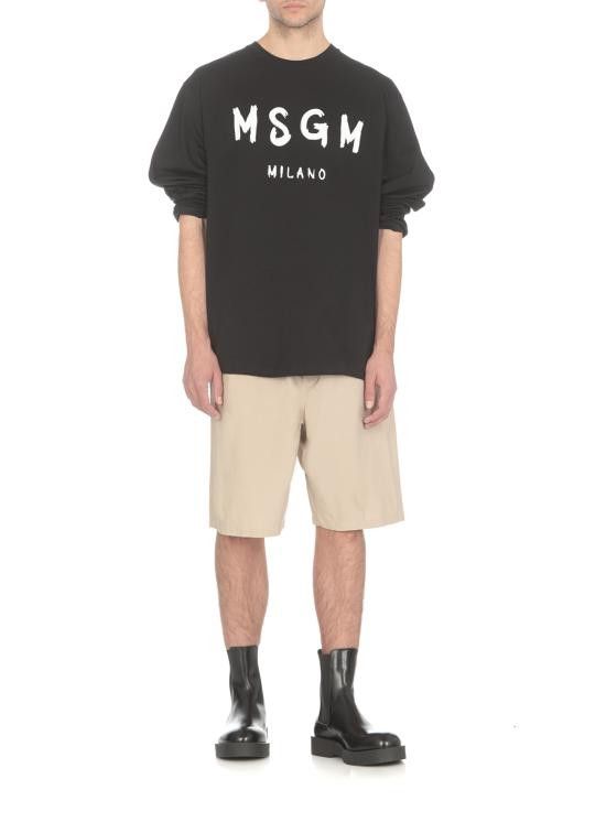 MSGM MSGM Men T-Shirts 2000MM511 20000299 Black Size US L / EU 52-54 / 3 - 2 Thumbnail