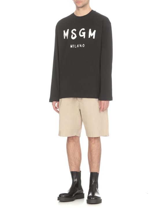 MSGM MSGM Men T-Shirts 2000MM511 20000299 Black Size US L / EU 52-54 / 3 - 3 Thumbnail