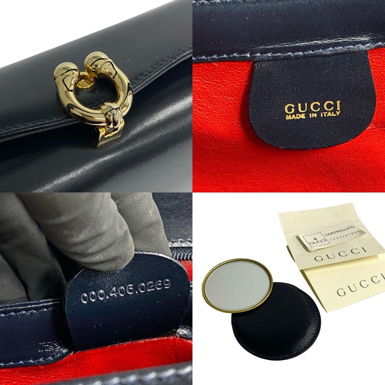 Gucci Gucci Handbag Blue Leather Size ONE SIZE - 3 Thumbnail