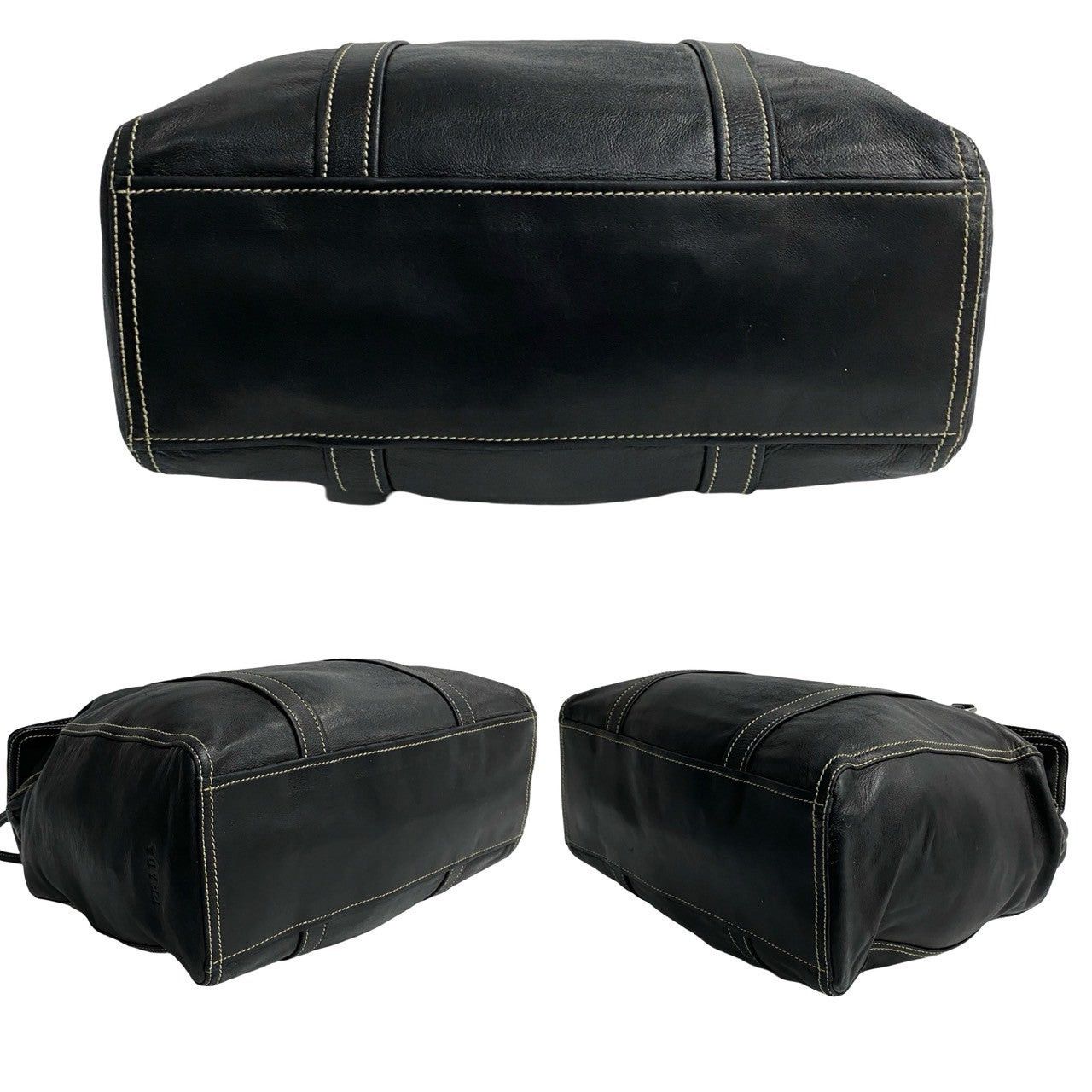 Prada Prada Tote Bag Black Leather Size ONE SIZE - 6 Thumbnail