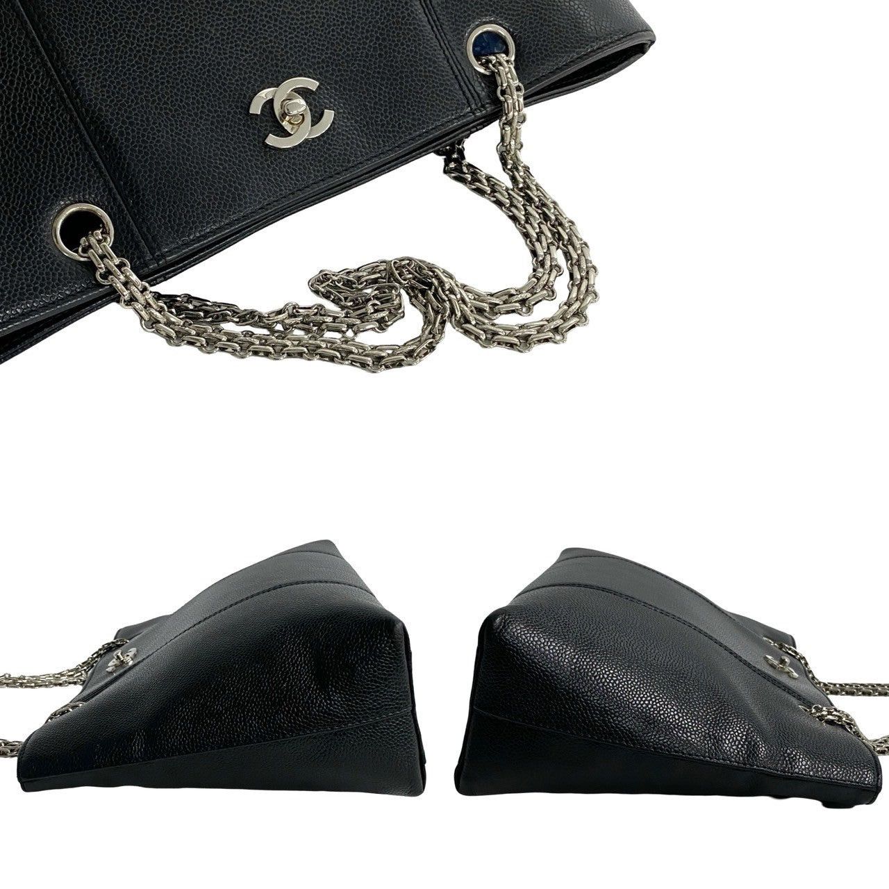 Chanel Chanel Tote Bag Black Leather Size ONE SIZE - 5 Thumbnail