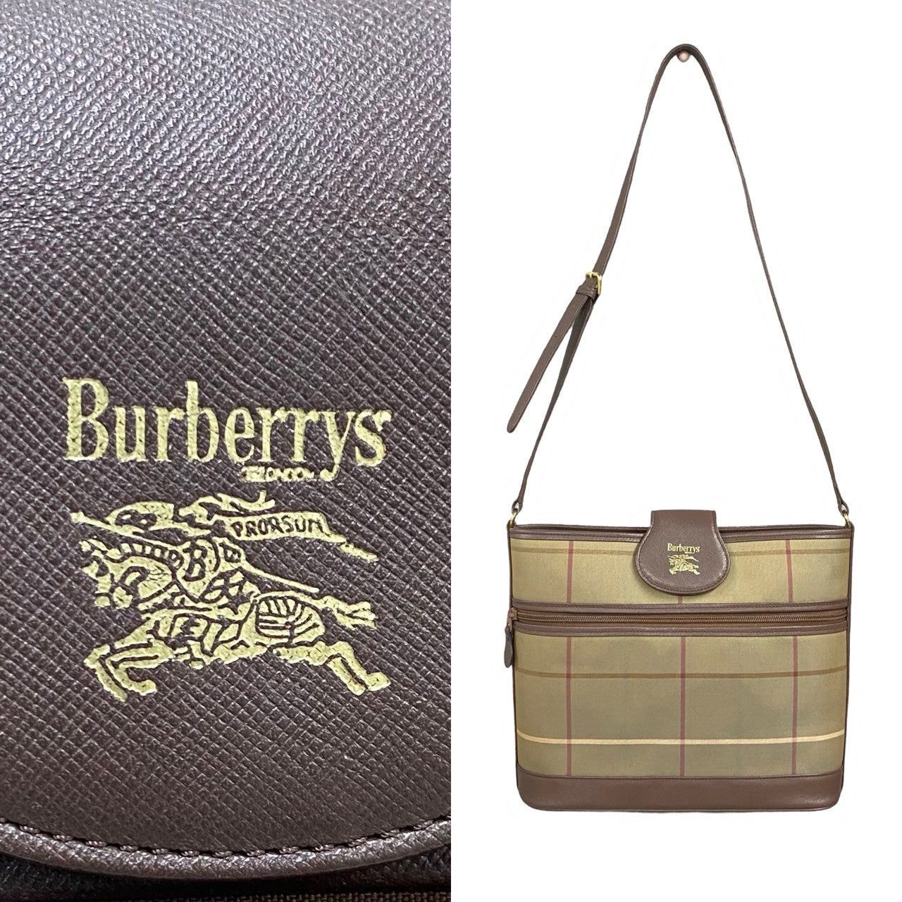 Burberry Burberry Shoulder Bag Brown Cotton Size ONE SIZE - 3 Thumbnail