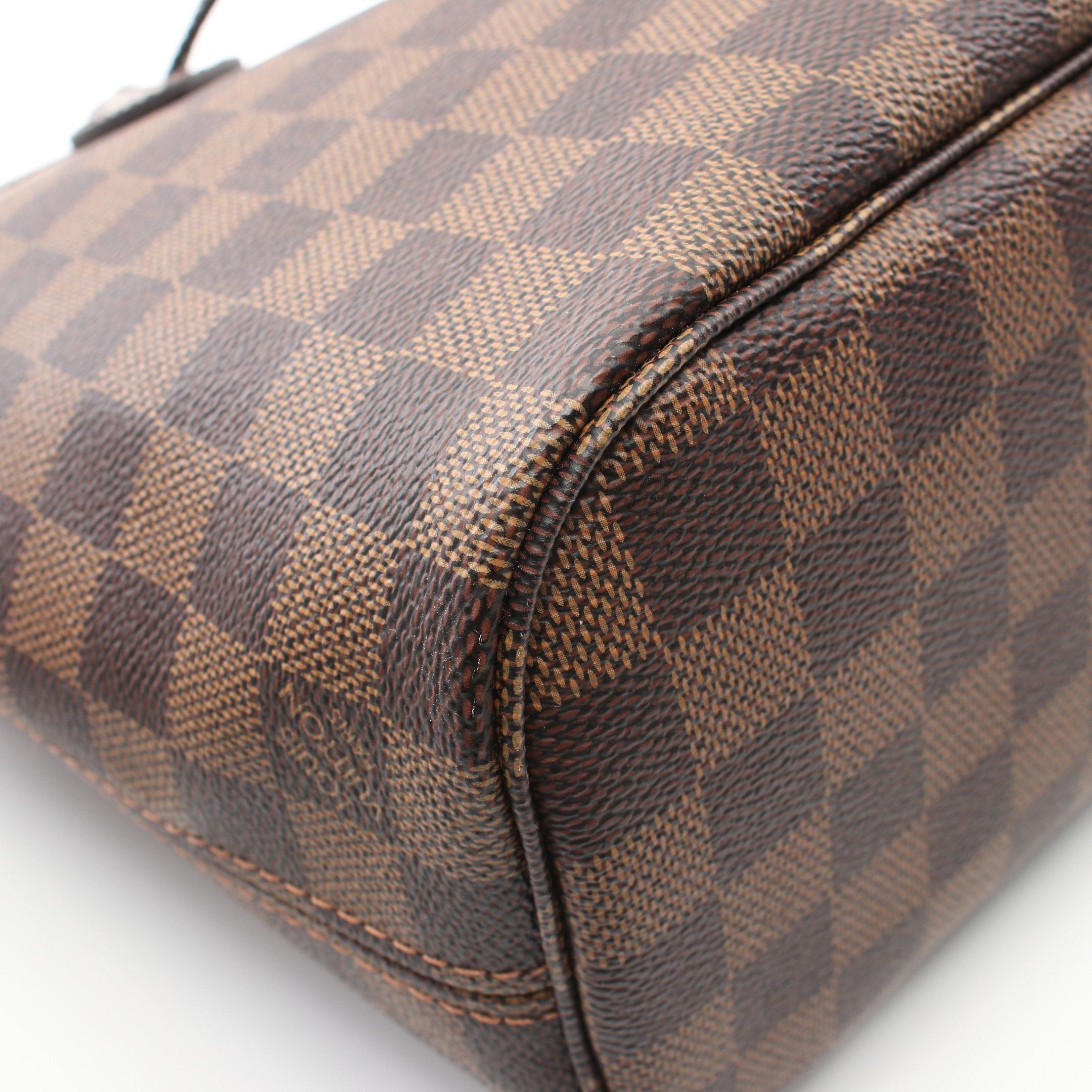 Louis Vuitton Louis Vuitton Neverfull Pm Damier Ebene Handbag Tote Bag Leather Brown Size ONE SIZE - 6 Thumbnail